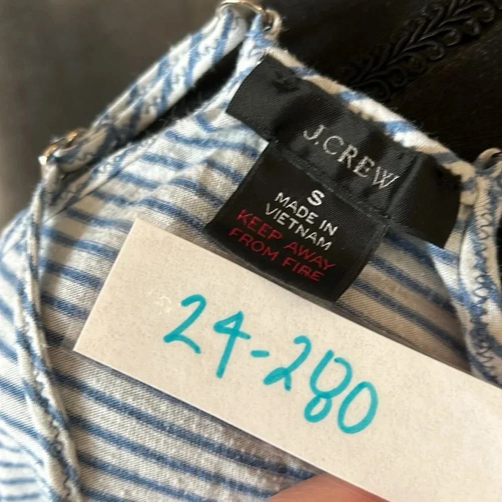 Blue and White Striped J. Crew Dress